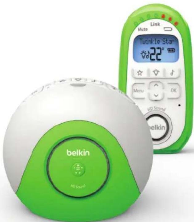 Belkin Wi Sound Link Mute Twinkle Star 22° Menu OK Wi-Fi Sound Belkin