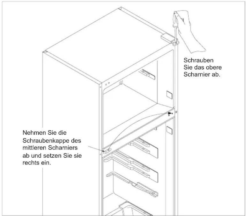 Luxor KG 455 A+ GT LUX - Türanschlag vechseln - 6