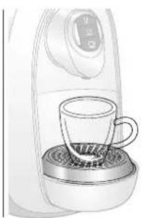 Tchibo Cafissimo Compact - Abtropfgitter-Höhe / kleine oder große Tasse unterstellen - 1