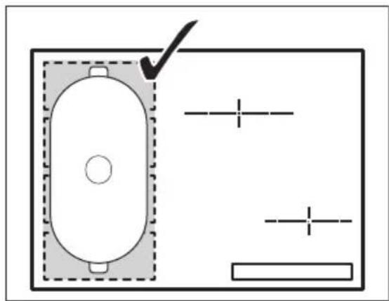 AEG HK956600IB - Richtige Position des Kochgeschirrs: - 1