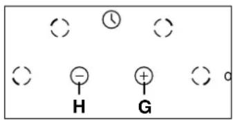 Hanseatic PBP4VQ251CFT - Kochzone einschalten und Heizstufe wäh len - 2