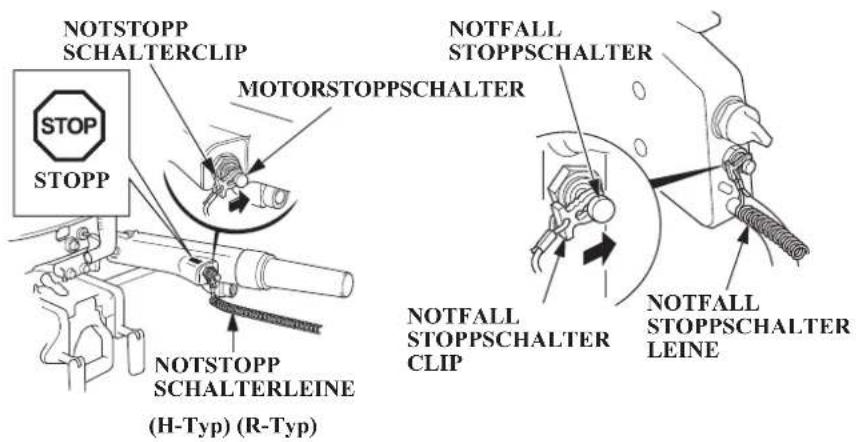 NOTSTOPP SCHALTERCLIP MOTORSTOPPSCHALTER NOTSTOPP STOPP NOTSTOPP SCHALTERLEINE (H-Typ) (R-Typ) NOTFALL STOPPSCHALTER CLIP NOTFALL STOPPSCHALTER LEINE