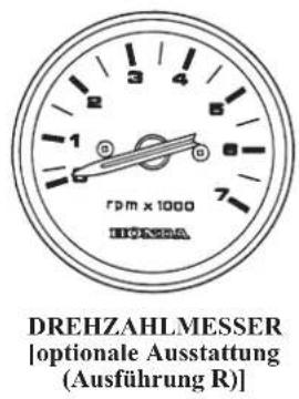 rpm x 1000 DREHZAHLMESSER [optionale Ausstattung (Ausführung R)]