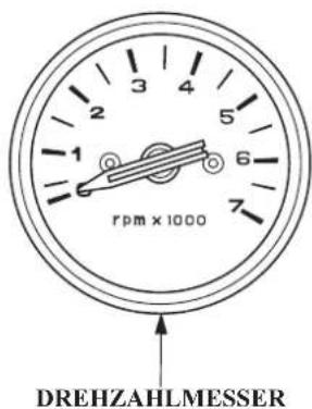 rpm x 1000 DREHZAHLMESSER