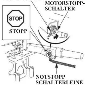 STOP STOPP MOTORSTOPP- SCHALTER NOTSTOPP SCHALTERLEINE