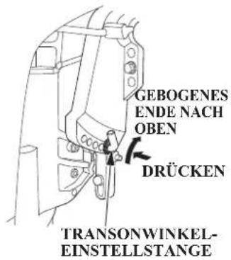 GEOGENES ENDE NACH OBEN DRÜCKEN TRANSONWINKEL- EINSTELLSTANGE