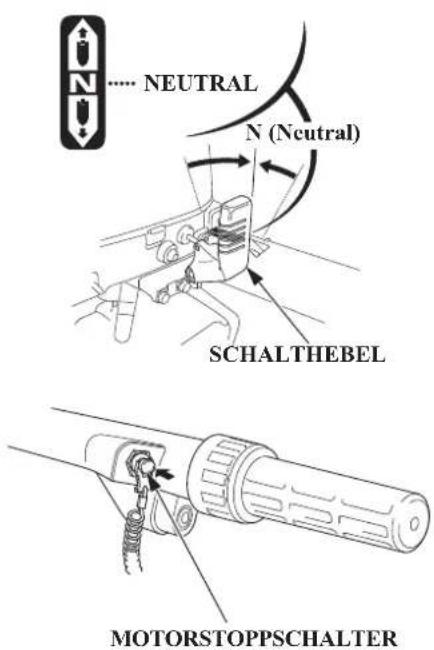 N NEUTRAL N (Neutral) SCHALTHEBEL MOTORSTOPPSCHALTER