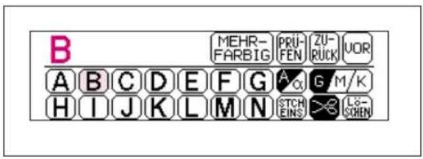 B MEHR- FARBIG PRÜ- FEN ZU- RÜCK UOR A B C D E F G A G M/K H I J K L M N STCH EINS L3- SOHEN