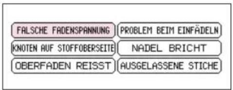 FALSCHE FADENSPANNUNG PROBLEM BEIM EINFÄDELN KNOTEN AUF STOFFOBERSEITE NADEL BRICHT OBERFADEN REISST AUSGELASSENE STICHE