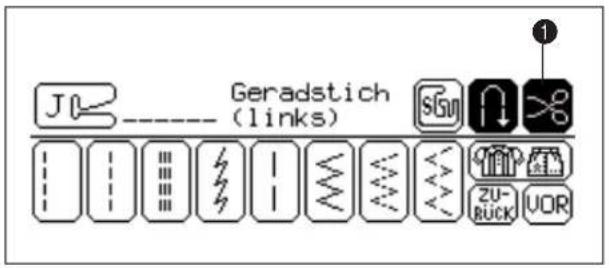 Geradstich (links)