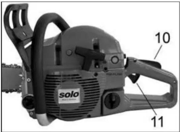 SOLO 651H - Gashebelsperre und Gashebel - 1
