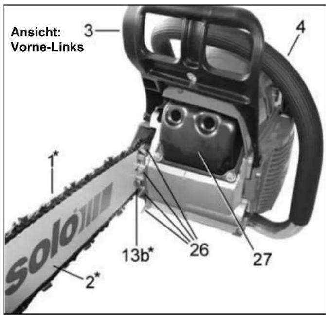 Ansicht: Vorne-Links 1* 3 4 13b* 26 27 2*