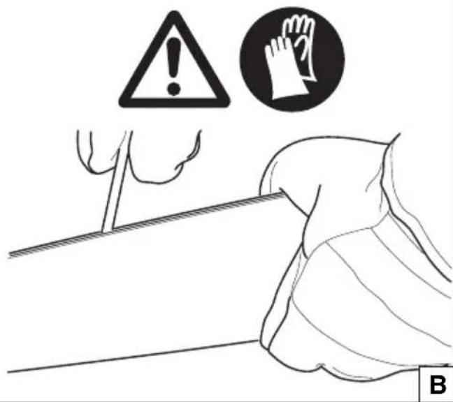 DOLMAR PS-500 - ACHTUNG: Unbedingt Schutzhandschuhe tragen! - 1