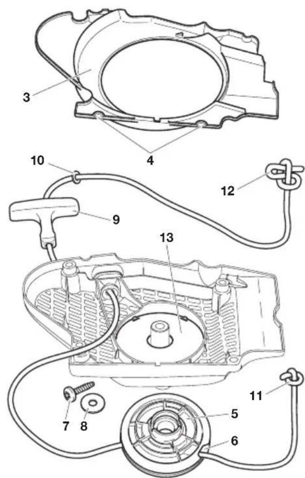 DOLMAR PS-500 D - Ventilatorgehäuse montieren - 2