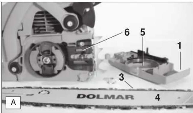 DOLMAR PS-330 - Bremsband- und Kettenradinnenraum reinigen - 1
