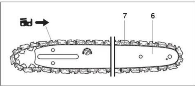 DOLMAR ES-41 A - Sägeschiene und Sägekette montieren - 3