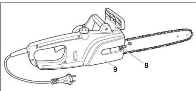 DOLMAR ES-4 A - Sägeschiene und Sägekette montieren - 5