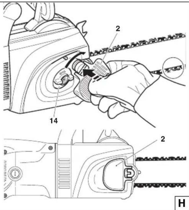 DOLMAR ES-163 A - Sägekette spannen - 1