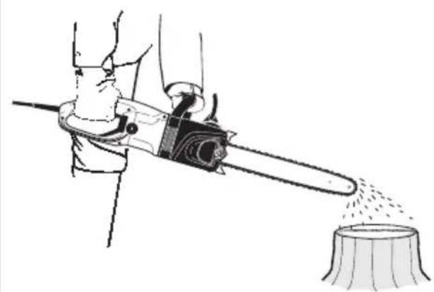 DOLMAR ES-153 A - Auslaufbremse prüfen - 4
