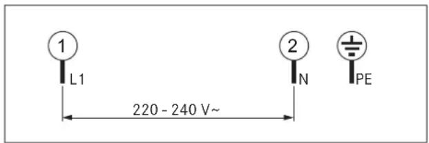 1 L1 2 N PE 220 - 240 V~