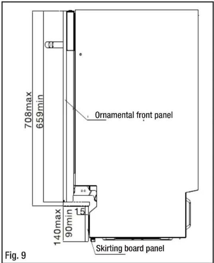 Stirling W60B2A411B - Installing the skirting board - 1