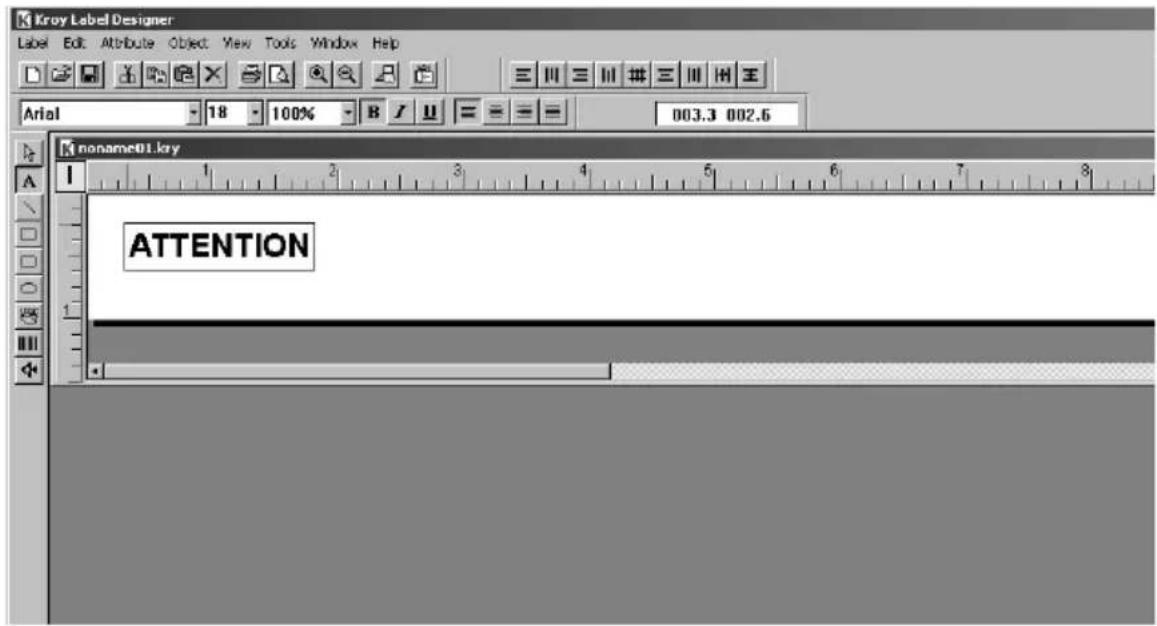 Kroy K4100 - Creating a Label - 3