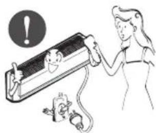 LG-Beko BKE 7800 D - Stop operation and close the window in storm or hurricane. If possible, remove the air conditioner from the window before the hurricane arrives. - 7