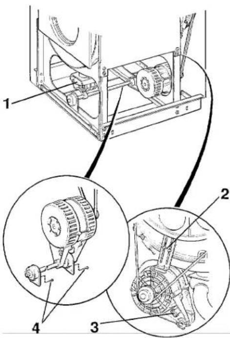 Wascomat Junior W 75 - Removing the motor - 3