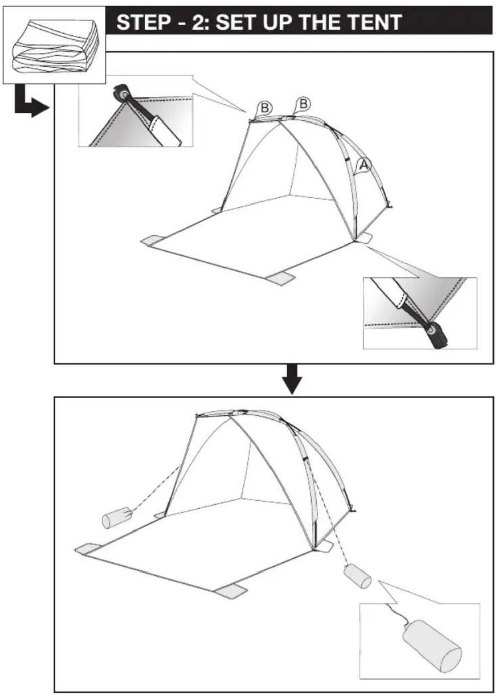 Camp Master Beach Shelter 200 - STEP - 1: VERIFY PACKAGE CONTENTS - 2