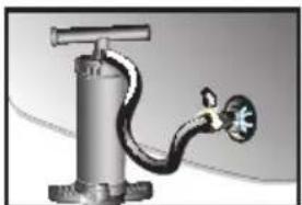 SEVYLOR Super Caravelle 2 - To inflate using the Sevylor® Dual Action Hand Pump or other inflation device: - 3