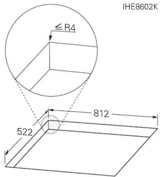 Jaksch IHE9502K - AUSSCHNITT- UND GERÄTEMAße IHE8600K - 2