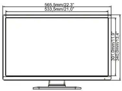 IIYAMA ProLite E2483HSU - ABMESSUNGEN : ProLite XB2483HSU - 1