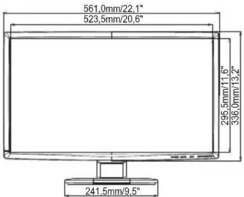 IIYAMA ProLite B2409HDSD - ABMESSUNGEN : ProLite E2409HDS - 1