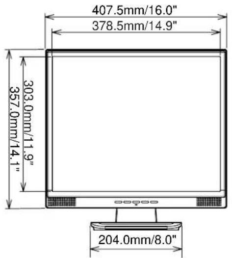 IIYAMA ProLite B1902S - ABMESSUNGEN : ProLite E1902S - 1