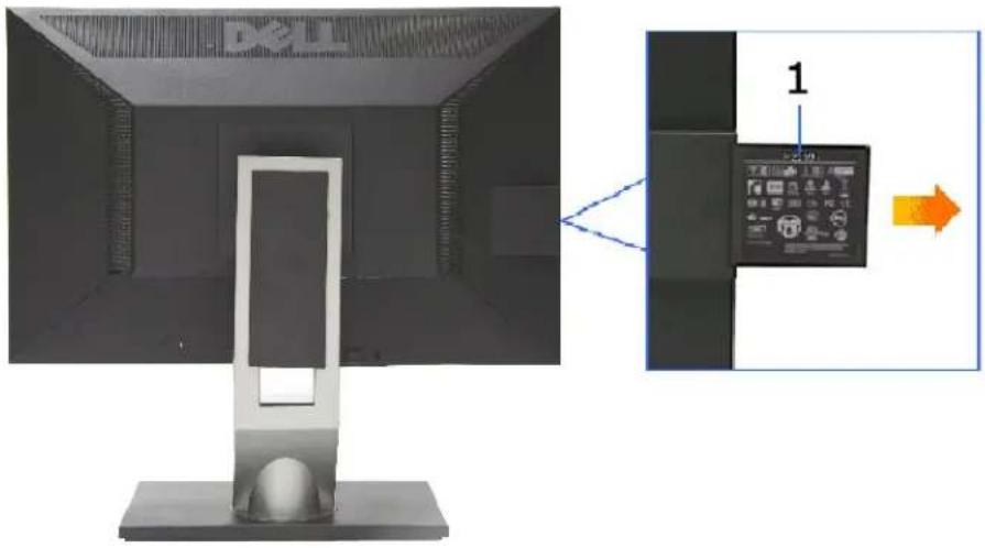 DELL P2210 - Ansicht mit Typenschildkarte - 2
