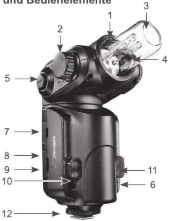 Walimex Pro Light Shooter 180 - Übersicht über Bestandteile und Bedienelemente - 1