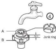 Trieste TRWTL-80 - Installation of water inlet pipe - 7