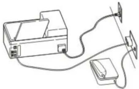 KONICA MINOLTA Bizhub 3320 - Anschließen des Druckers an eine Telefonbuchse, die nicht dem RJ-11-Standard entspricht - 1