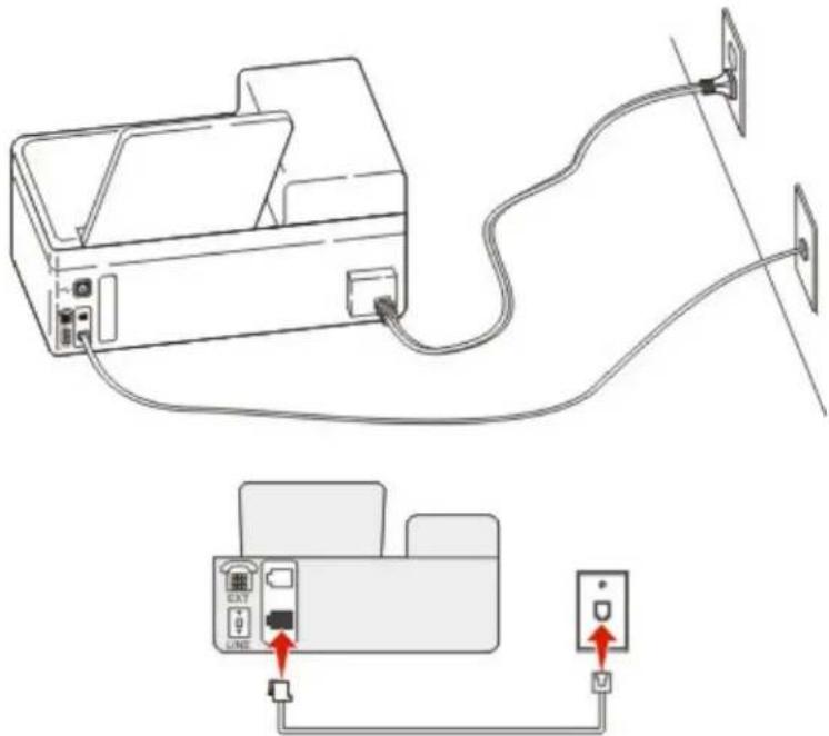 KONICA MINOLTA Bizhub 3320 - Einrichtung 1: Der Drucker ist an eine eigene Faxleitung angeschlossen - 1