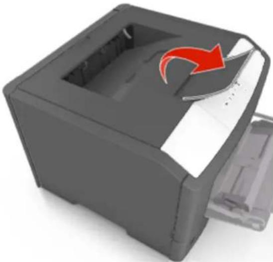 KONICA MINOLTA Bizhub 3300P - Verwenden der Standardablage und des Papieranschlags - 1