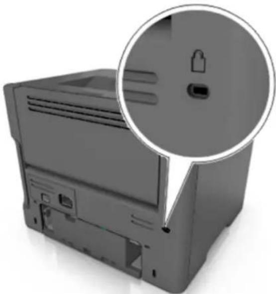 KONICA MINOLTA Bizhub 3300P - Verwenden eines Sicherheitsschlosses - 1