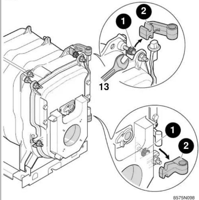 DE DIETRICH GTU 1200 /V 130 - Eventuelle Änderung der Brennertüröffnungsrichtung (Öffnung links) - 1
