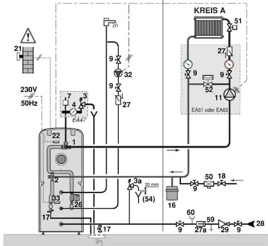 DE DIETRICH GTU 1200 /V 130 - Heizungsanlagen-Beispiele - 2