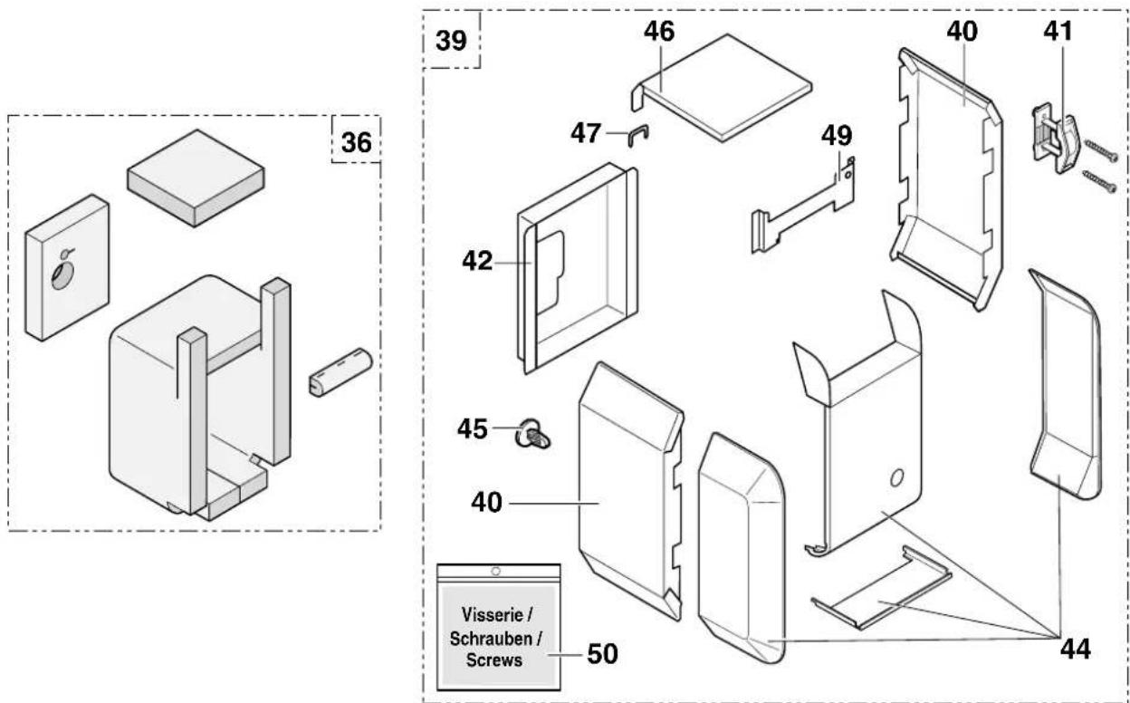 36 39 46 47 49 40 41 42 45 40 50 44 Visserie / Schrauben / Screws
