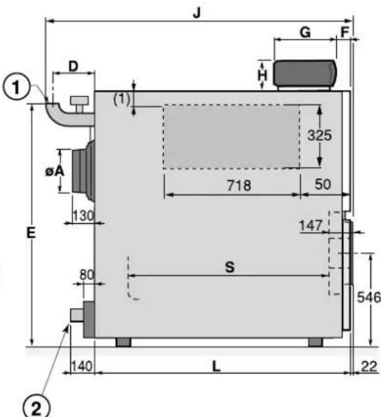 J G F H (1) 325 718 50 147 E S 130 80 140 L 22 ① ②