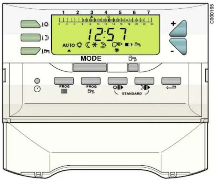 C000165 1 2 3 4 5 6 7 12:57 AUTO MODE PROG PROG STANDARD