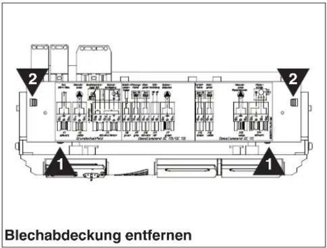 Blechabdeckung entfernen 1 2 1 2