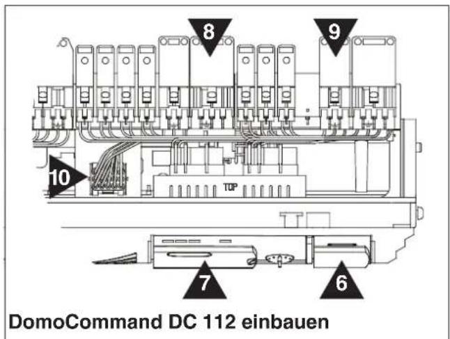 DomoCommand DC 112 einbauen 8 9 10 7 6