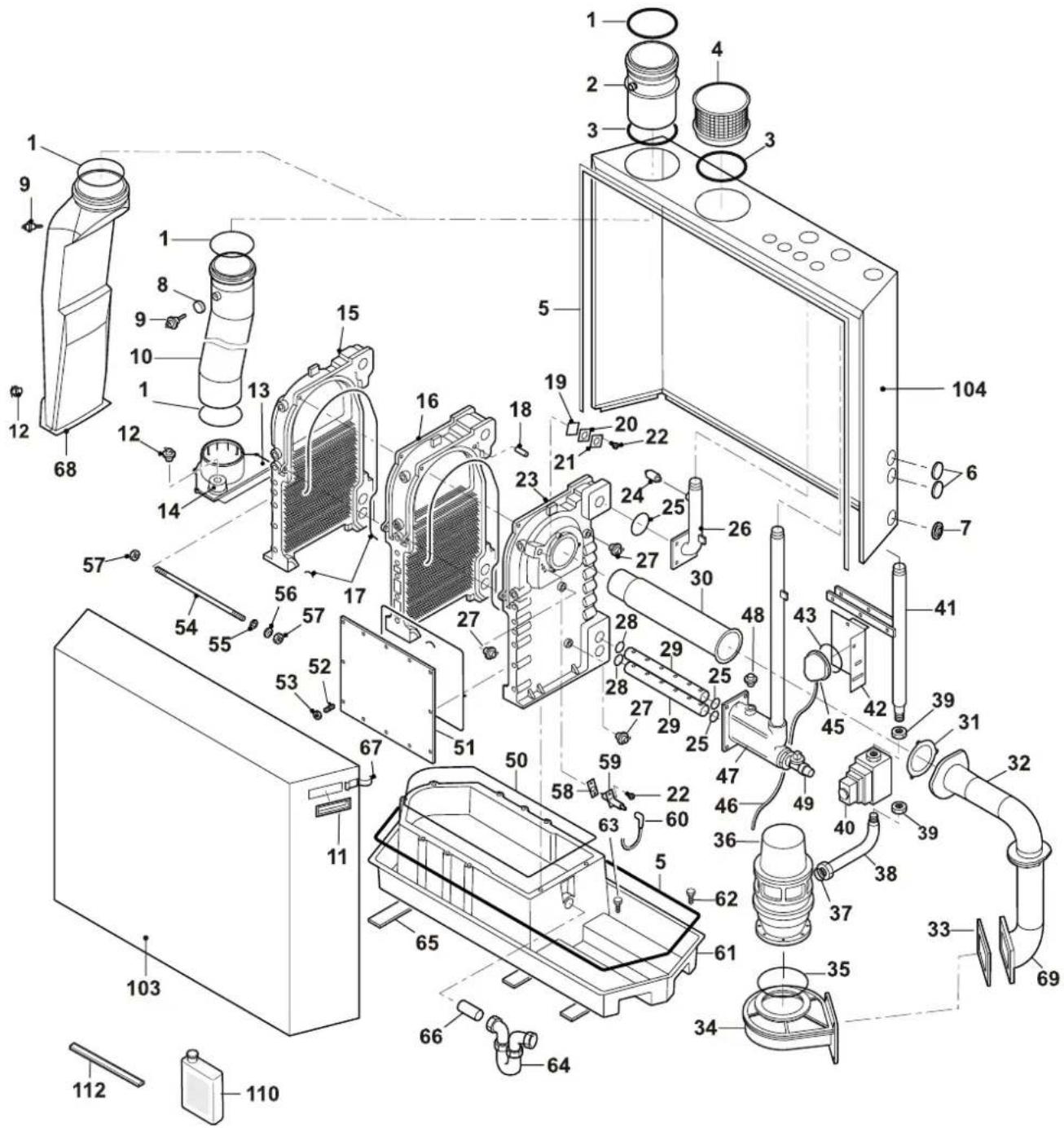DE DIETRICH C 210 - Siphon reinigen: - 1