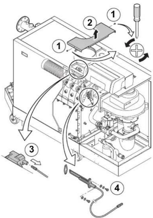 DE DIETRICH C 630 ECO - Austausch der Zünd- Ionisationselektrode - 1